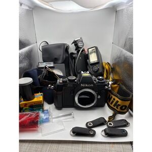Nikon N2000 35mm SLR Film Camera Body Bundle with SB-15 Flash and Accessories